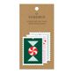 XMAS STAMPS DARK GREEN GIFT TAGS PACK OF 6