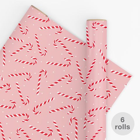 10M PAPER CANDY CANE PINK 80GSM