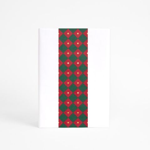 SKINNY WRAP CHECKERBOARD DARK GREEN/RED 80GSM