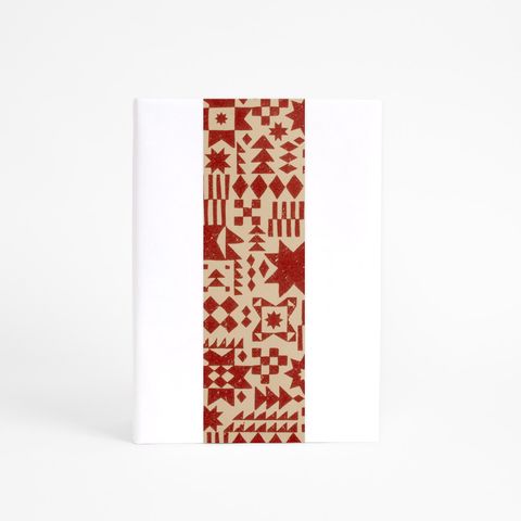 SKINNY WRAP KRAFT PATCHWORK SPICE RED 70GSM