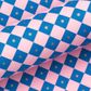 CHECKERBOARD PINK/ELECTRIC BLUE 80GSM