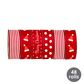 GROSGRAIN SANTA HAT RED/WHITE RIBBON TRAY