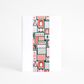 SKINNY WRAP XMAS STAMPS DARK GREEN/PINK/ POPPY RED 80GSM