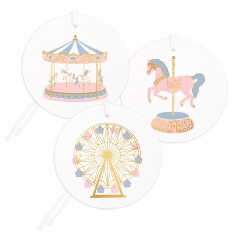 CAROUSEL GIFT TAG TRIO PACK OF 6