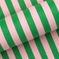 PAVILION STRIPE EMERALD/PINK UNCOATED 80gsm