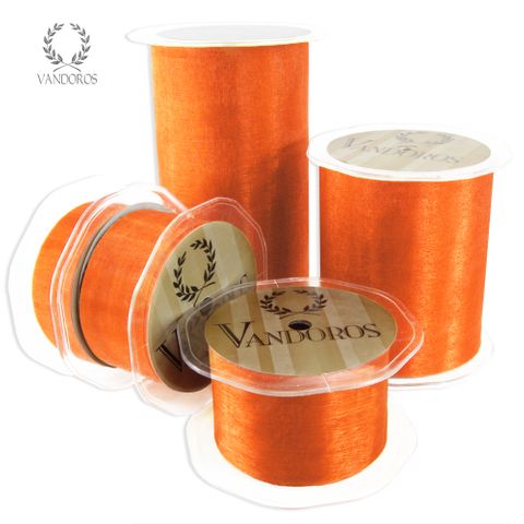 ORGANZA SEALED EDGE BURNT ORANGE