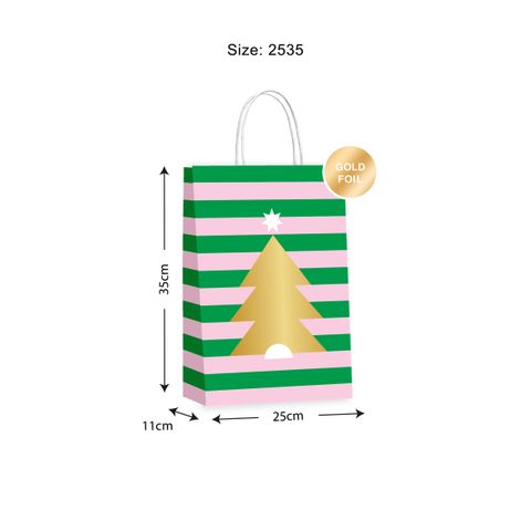 TWISTED HANDLE BAG PAVILION TREE EMERALD (GOLD FOIL)