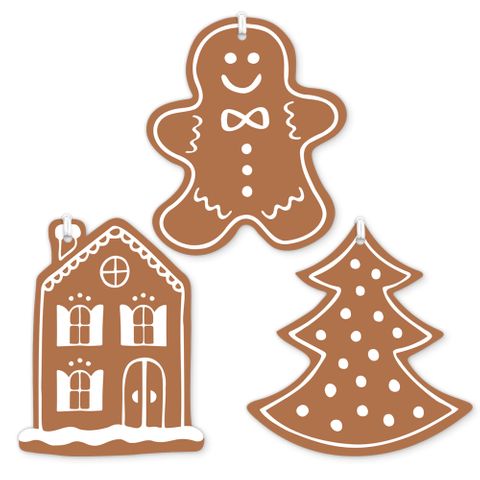 GINGERBREAD HOUSE GINGER GIFT TAG PACK OF 6