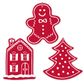 GINGERBREAD HOUSE RED GIFT TAG PACK OF 6