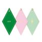 HARLEQUIN EMERALD/PINK GIFT TAG PACK OF 6