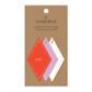 HARLEQUIN LILAC/POPPY RED GIFT TAG PACK OF 6