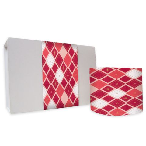 SKINNY WRAP HARLEQUIN ROUGE/RED 80gsm