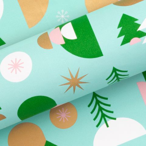 SCANDI CHRISTMAS MINT/EMERALD UNCOATED 80gsm