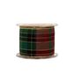 TARTAN RED/GREEN W/ GOLD EDGE 63mmX10M - WIRE EDGE