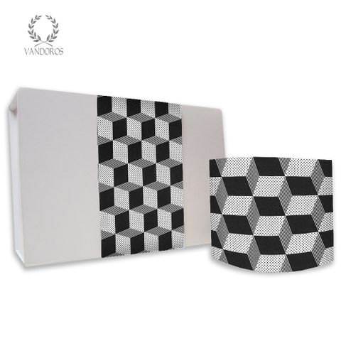 SKINNY WRAP CUBIC BLACK/WHITE 80gsm