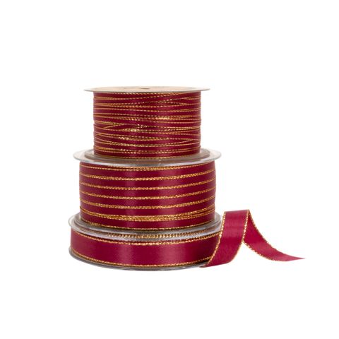 4910 SATIN GOLD EDGE BURGUNDY (V24/15)