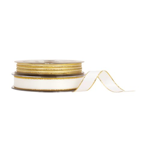 8801-V14/15 SATIN IVORY/GOLD EDGE