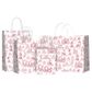TWISTED HANDLE BAG CHRISTMAS TOILE RED