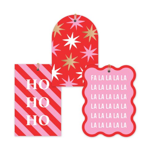 NOVA BRIGHT PINK/POPPY RED GIFT TAG