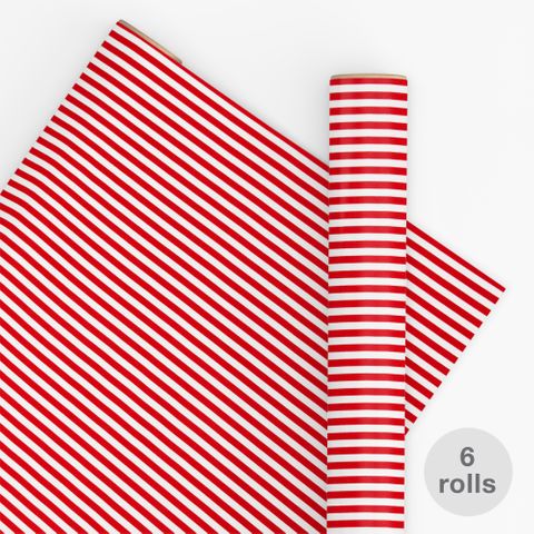 10M PAPER P10WCANRD UNCOATED CANDY STRIPE RED/WHITE 80gsm