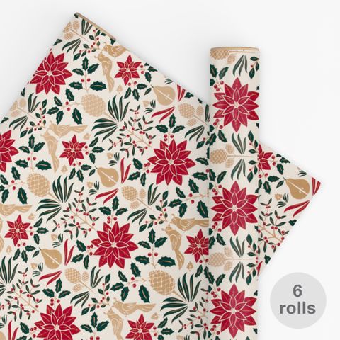 10M PAPER P10WPONTR UNCOATED POINSETTIA TRADITIONAL 80gsm