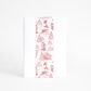 SKINNY WRAP CHRISTMAS TOILE RED 80gsm 10cmX60M