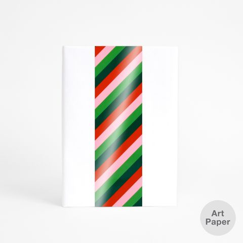 SKINNY WRAP PEPPERMINT PARADE FESTIVE (GLOSS) 80gsm 10cmX60M