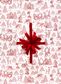 CHRISTMAS TOILE RED 80gsm 60cmX60M