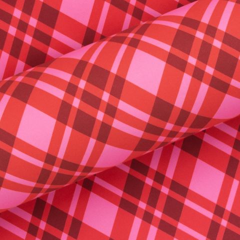 PLAID BRIGHT PINK 80gsm 60cmX60M