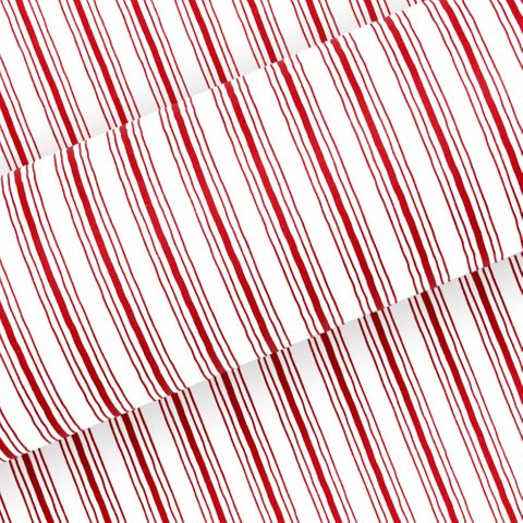 RUSTIC STRIPE RED/WHITE 80gsm 60cmX60M