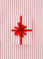 RUSTIC STRIPE RED/WHITE 80gsm 60cmX60M