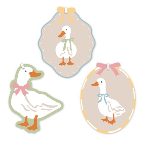 LULLABY GOOSE SOFT GIFT TAG TRIO PACK OF 6
