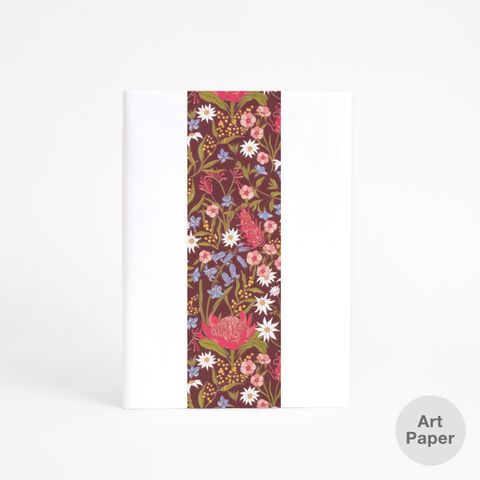 SKINNY WRAP MATILDA FLORAL MULBERRY ART PAPER (MATTE) 80gsm