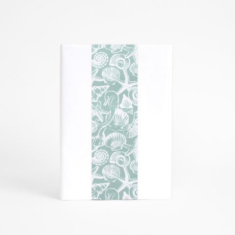 SKINNY WRAP SEASHELLS SLATE GREEN 80gsm