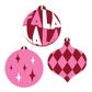 MERRY MODERNIST BRIGHT PINK GIFT TAG TRIO PACK OF 6