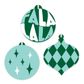 MERRY MODERNIST EVERGREEN GIFT TAG TRIO PACK OF 6