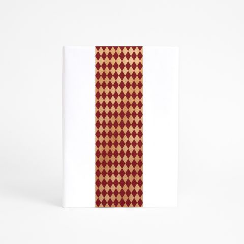 SKINNY WRAP DIAMONDS SCARLET RED/GOLD 80gsm