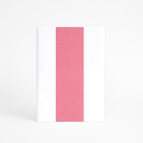 SKINNY WRAP TWINE STRIPE BRIGHT PINK/POPPY RED 80gsm