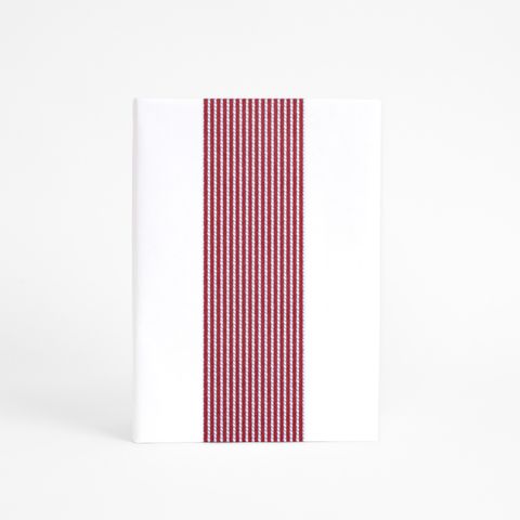 SKINNY WRAP TWINE STRIPE SCARLET RED/SNOW BLUE 80gsm