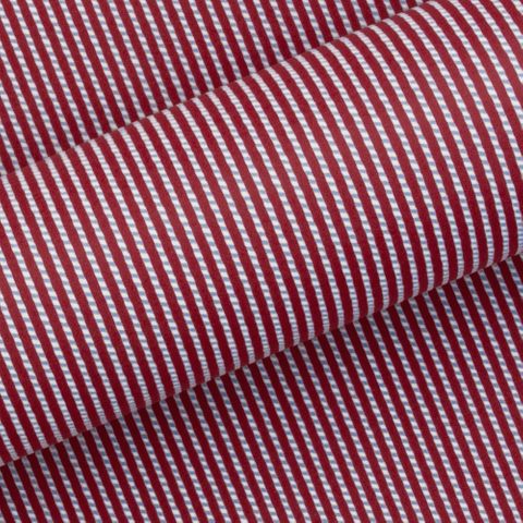 TWINE STRIPE SCARLET RED/SNOW BLUE 80gsm