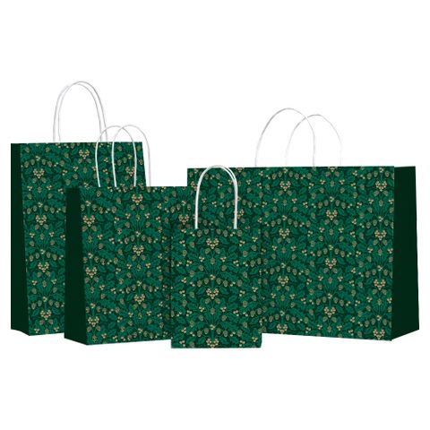 TWISTED HANDLE BAG HARVEST EVERGREEN