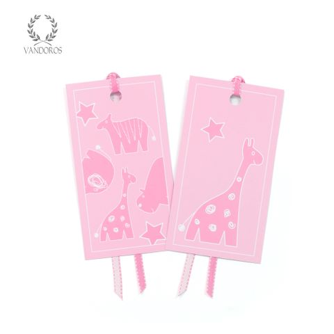 BABY ANIMALS GIFT TAGS PINK PACK/4