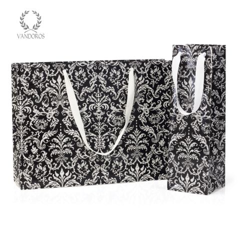 DAMASK GLOSS BAG BLACK/WHITE