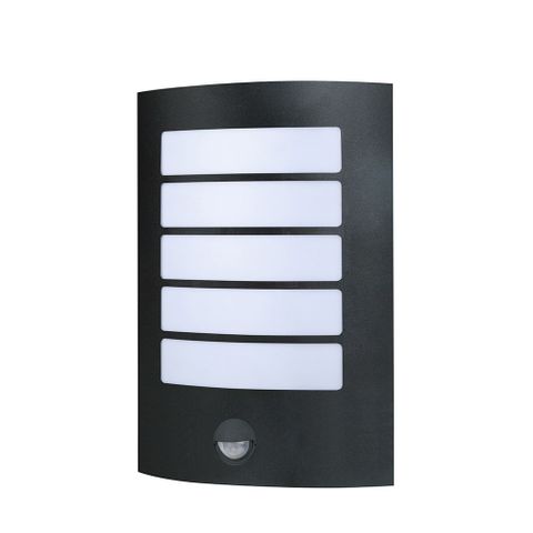 Stark LED Wall Light - BLK - Sensor - 6000K