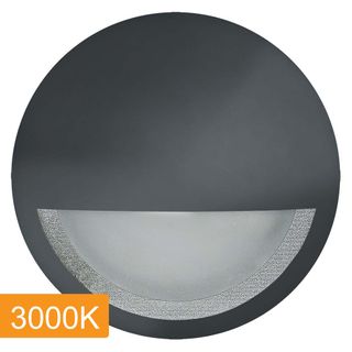 Manix 5w LED Step Light with Eyelid - 240v - Black - 3000K