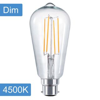 Pear ST64 4w LED Filament - Dim - B22 - 4500K