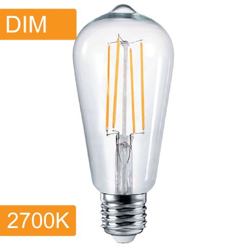 Pear ST64 4w LED Filament - Dim - E27 - 2700K