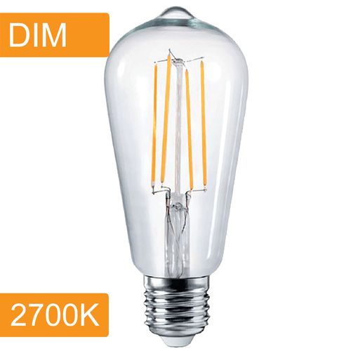 Pear ST64 4w LED Filament - Dim - E27 - 2700K