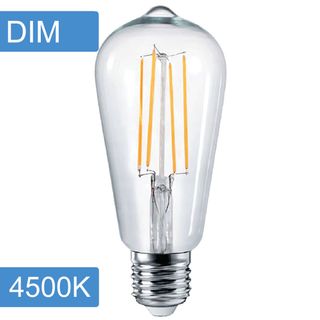 Pear ST64 4w LED Filament - Dim - E27 -4500K