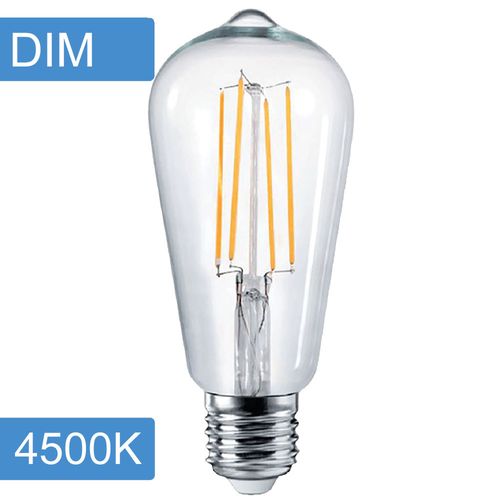 Pear ST64 4w LED Filament - Dim - E27 -4500K